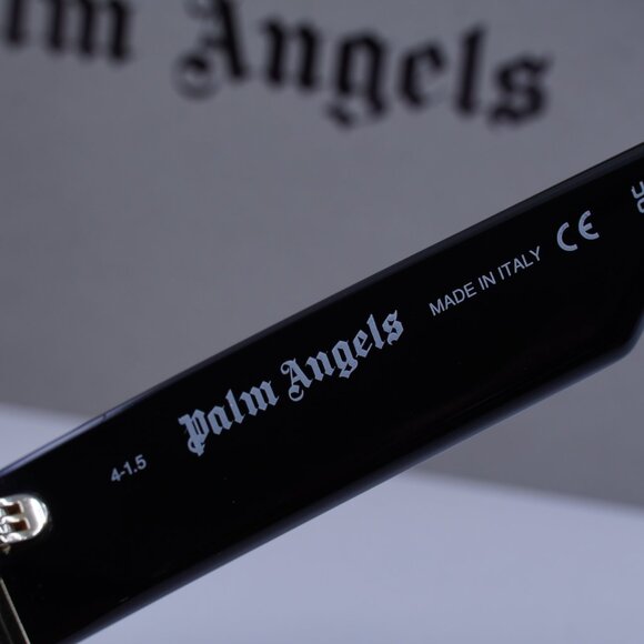 Palm Angels PERI086 HYDE 1018 Rectangle Sunglasses - Black/Yellow - Picture 7 of 11